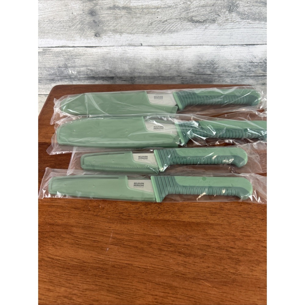Kuhn Rikon SecureGrip Green 4 PC Knife Set